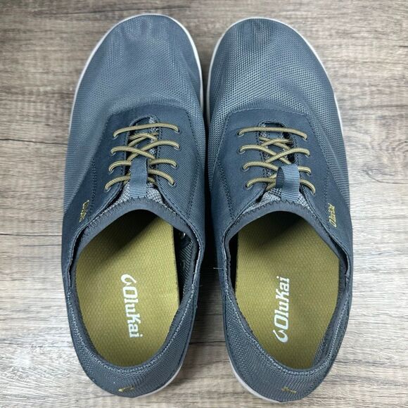 Olukai~Men’s~”Nohea Moku” Gray Slip On Tieless Comfort Walking Shoes~Size 11M - Picture 5 of 8